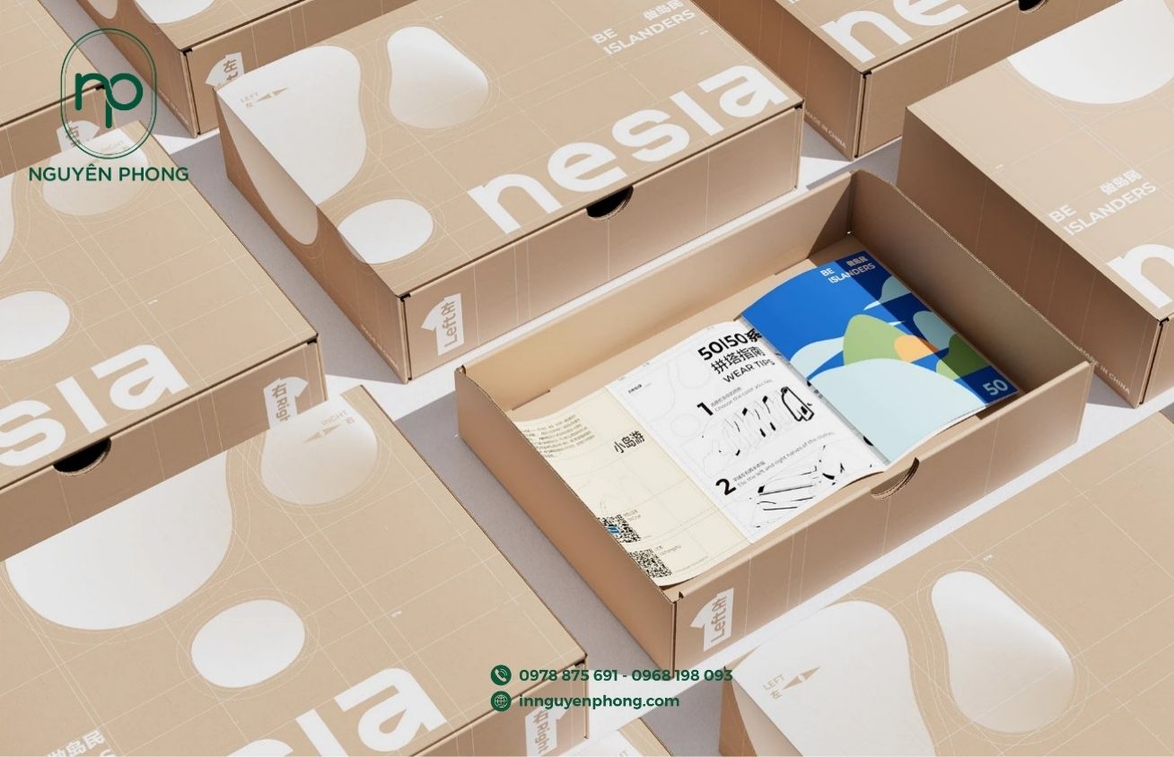 Hộp đựng quần áo carton sóng đơn giản